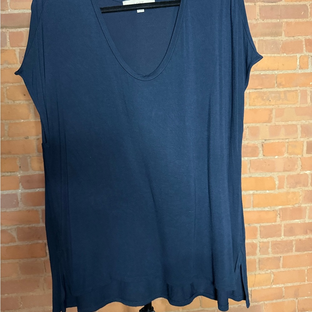 LOFT Navy Blue Women's Top sz M